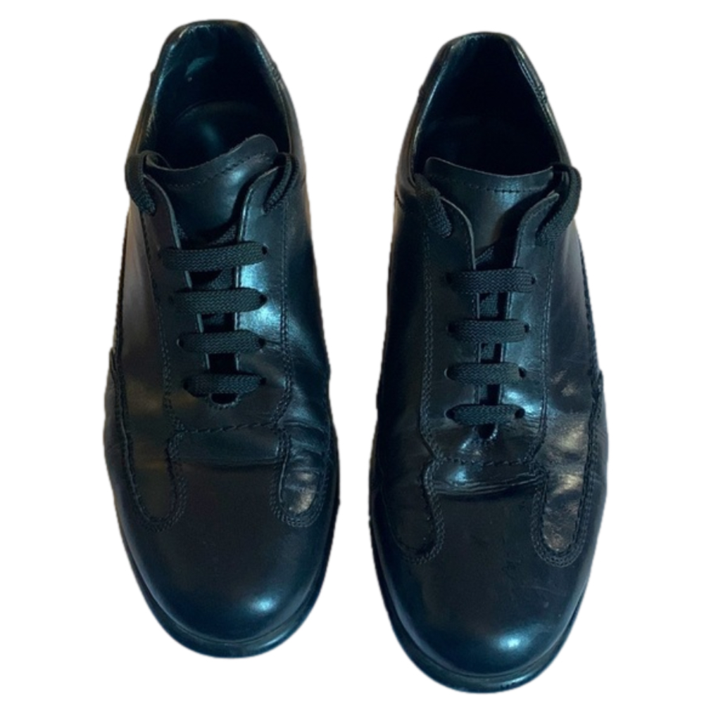 Brian Cress Black Leather Lace Up Casual Career Dress Shoes
